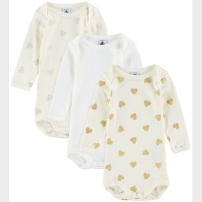 Petit Bateau Body l/ - 3-pak - Hvid