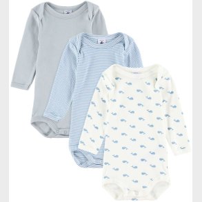 Petit Bateau Body / - 3-pak - Bl/Hvid