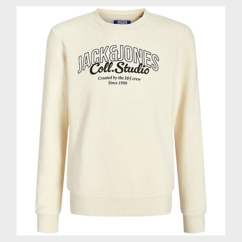 Jack & Jones Sweatshirt - JjMakoto - Antique White/Big Print