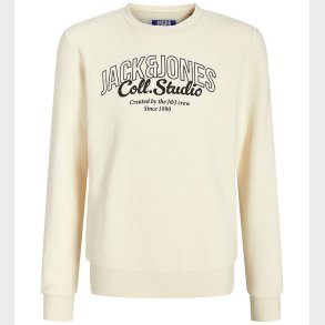Jack & Jones Sweatshirt - JjMakoto - Antique White/Big Print