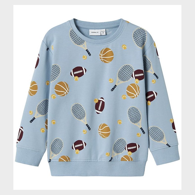 Name It Sweatshirt - NmmKeaton - Dusty Blue m. Print