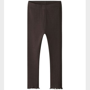 Name It Leggings - Rib - NmfLalla - Seal Brown m. Hulmnster