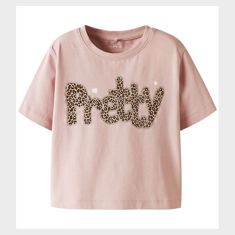 Name It T-shirt - NmfLeoanja - Burnished Lilac m. Print