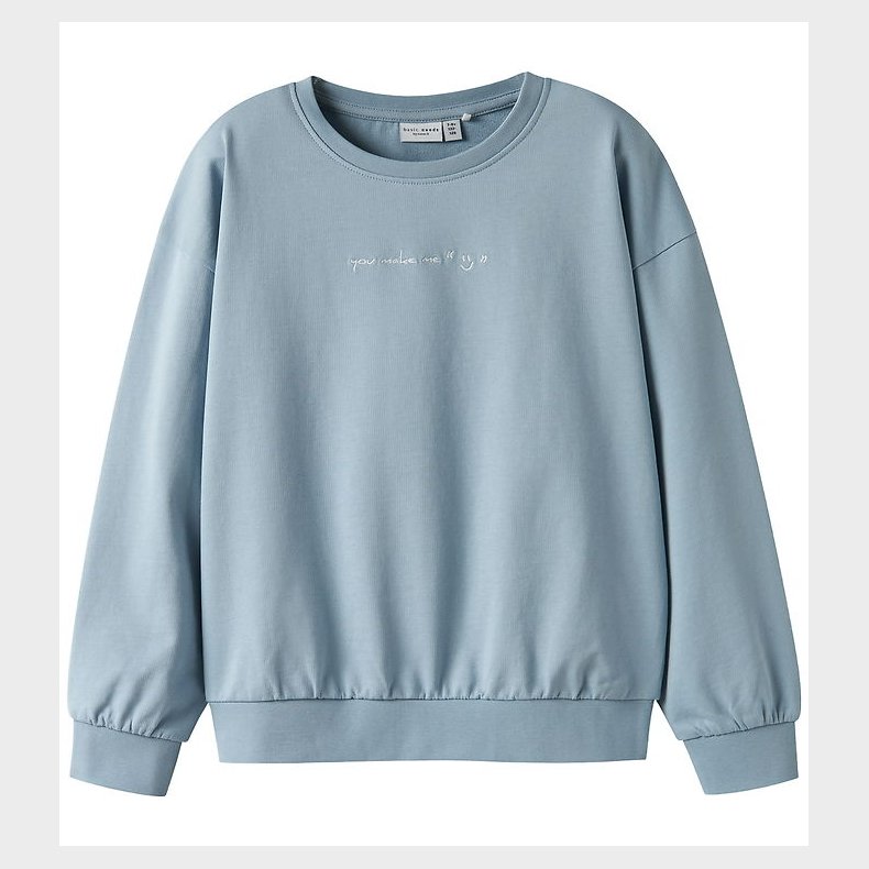 Name It Sweatshirt - NkfVanita - Dusty Blue/Make Me