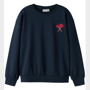 Name It Sweatshirt - NkfVanita - Navy Blazer/Two Hearts