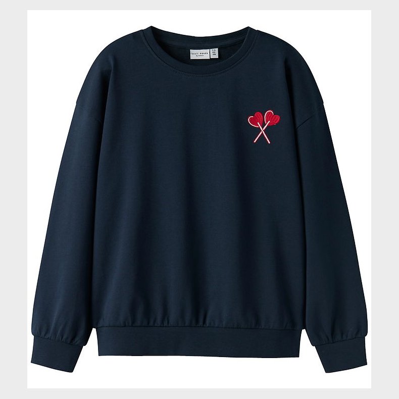 Name It Sweatshirt - NkfVanita - Navy Blazer/Two Hearts