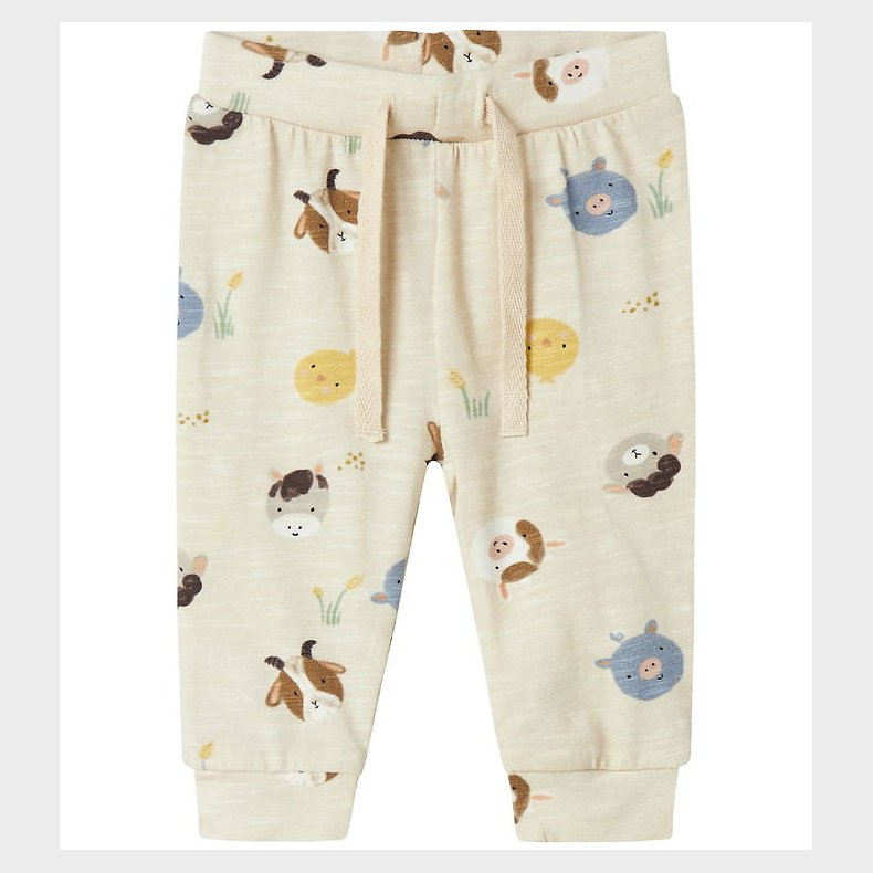 Name It Bukser - NbmLarm - Peyote Melange m. Print