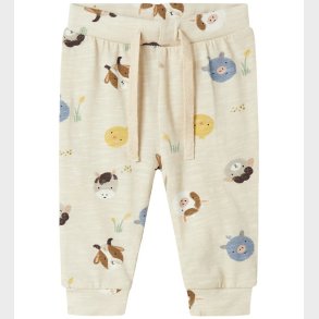 Name It Bukser - NbmLarm - Peyote Melange m. Print