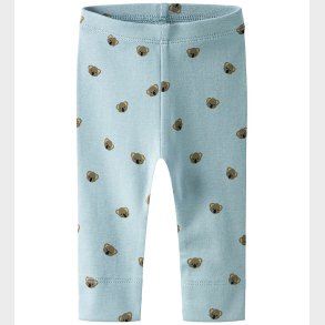 Name it Leggings - NbmLialo - Dusty Blue m. Print