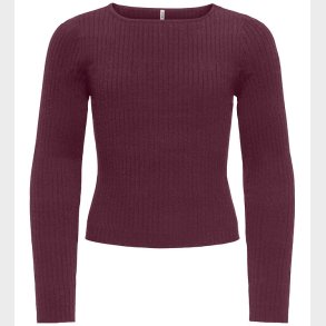 Kids Only Bluse - Strik - KogIbi - Mauve Wine/Solid