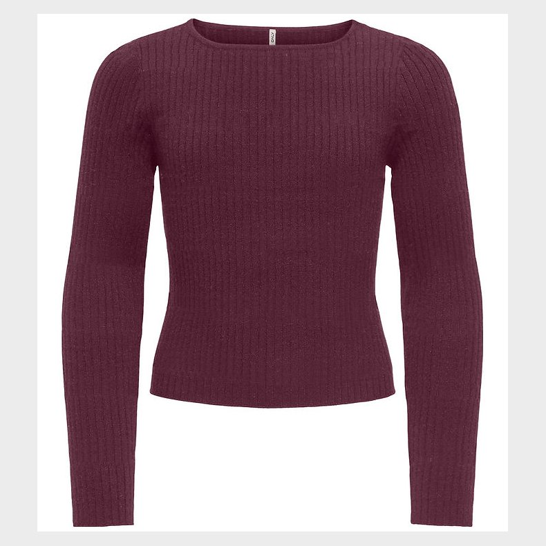 Kids Only Bluse - Strik - KogIbi - Mauve Wine/Solid