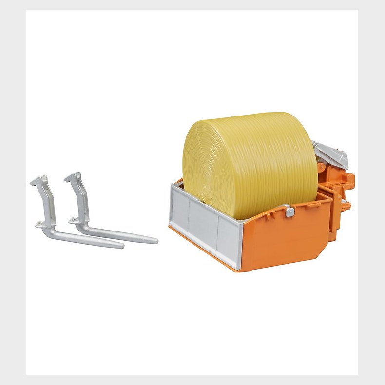 Bruder Traktor Trailer - m. 1 Rundballe