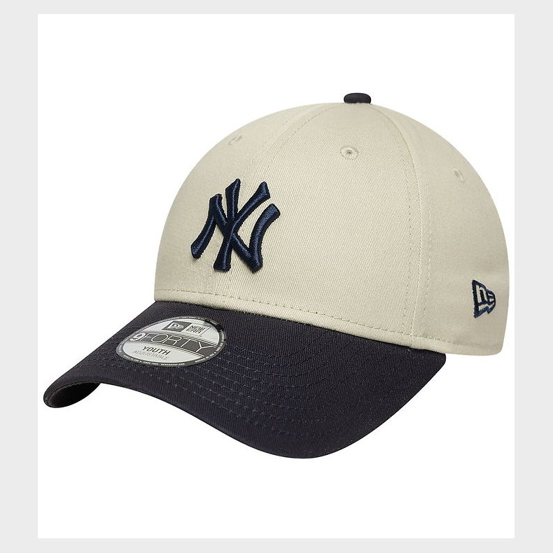 New Era Kasket - 9Forty - New York Yankees - Lysebeige/Navy