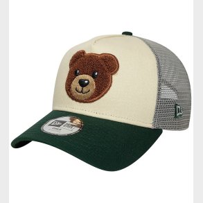 New Era Kasket - Trucker - Bear - Lysebeige/Grn