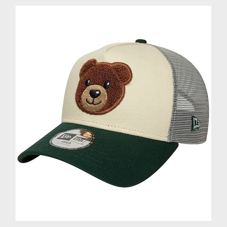 New Era Kasket - Trucker - Bear - Lysebeige/Grn