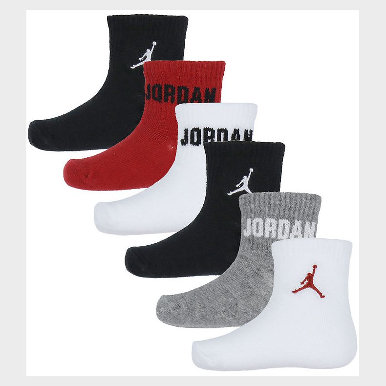 Jordan Ankelstrmper - 6-pak - Rd/Sort/Gr/Hvid