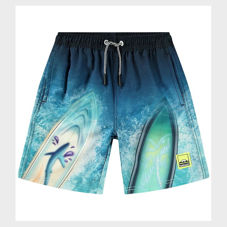Molo Badeshorts - UV50+ - Nilson - Surf Art Blue Chill