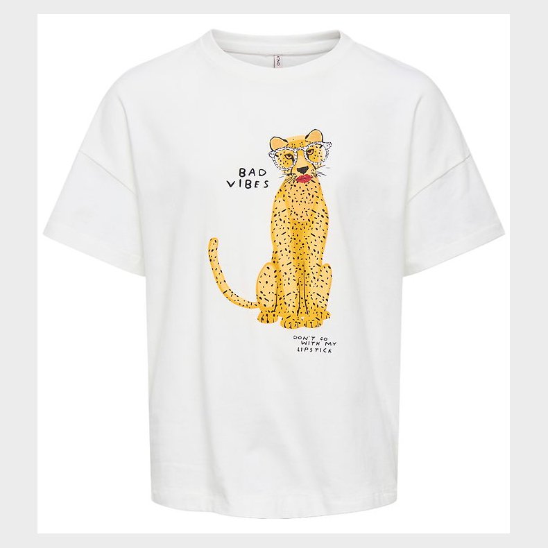 Kids Only T-shirt - KogBaria - Cloud Dancer/Lipstick