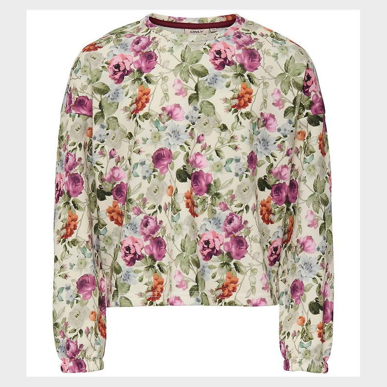 Kids Only Sweatshirt - KogSelma - Egret/Farmers Flower