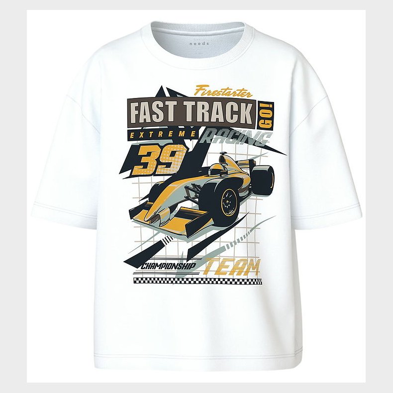 Name It T-shirt - NkmVictor - Bright White/Fast Track