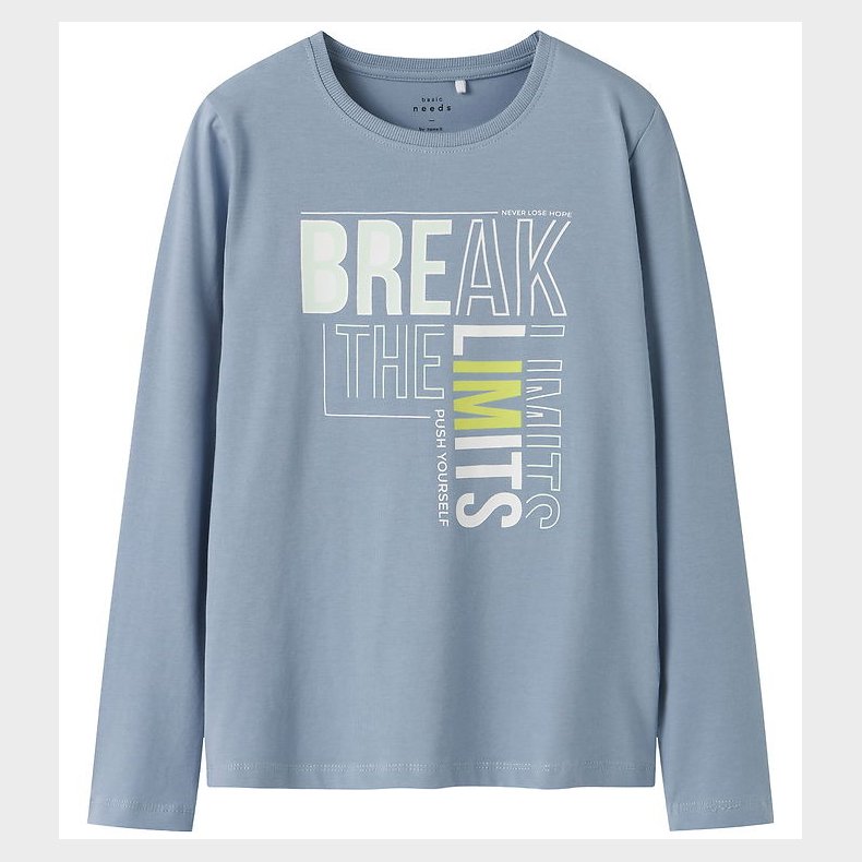 Name It T-shirt - NkmVux - Dusty Blue/Break The Limits