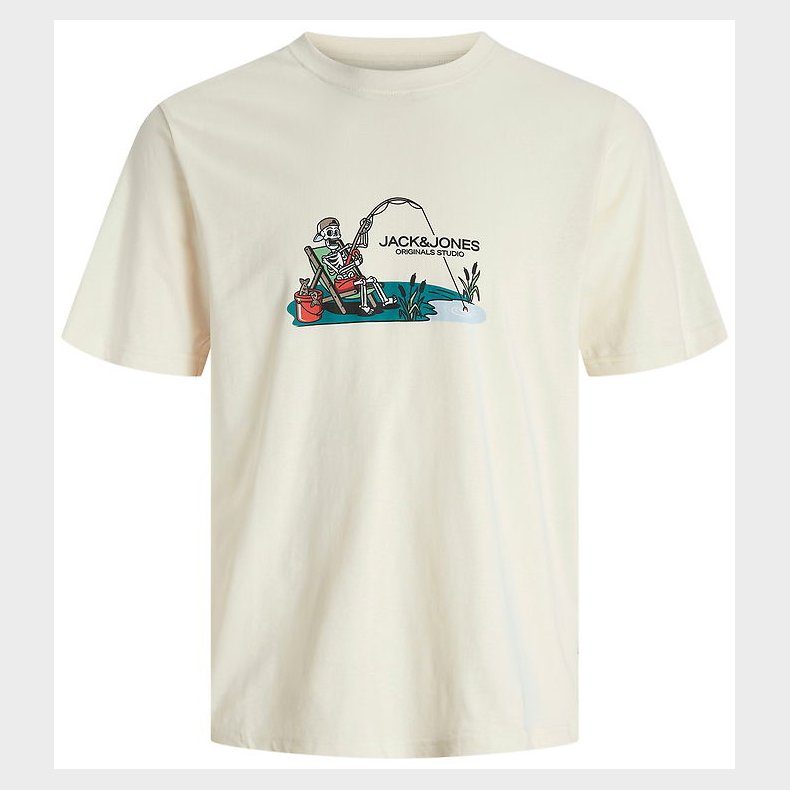 Jack & Jones T-shirt - JorSkull - Nature/Antique White m. Print