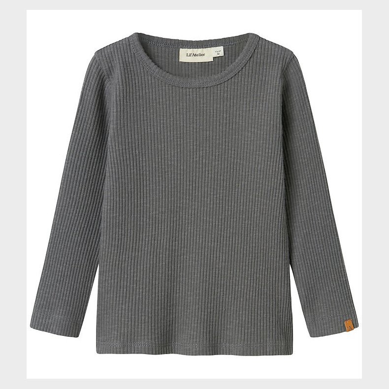 Lil Atelier Bluse - Rib - NmmRajo - Slim - Poppy Seed