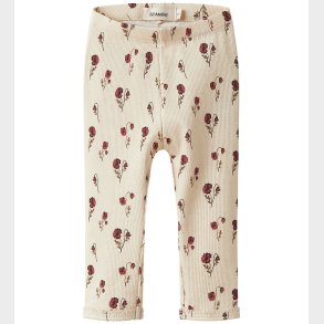 Lil Atelier Leggings - Rib - NbfLavo - Turtledove