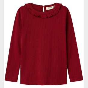 Lil Atelier Bluse - Rib - NmfRachel - Red Dahlia