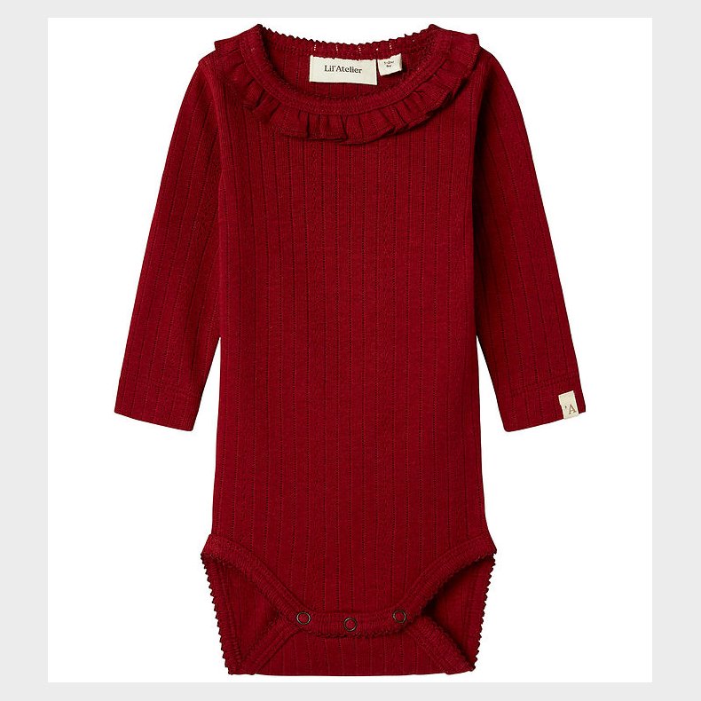 Lil Atelier Body l/ - Rib - NbfRachel - Red Dahlia