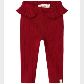 Lil Atelier Leggings - Rib - NbfRachel - Red Dahlia