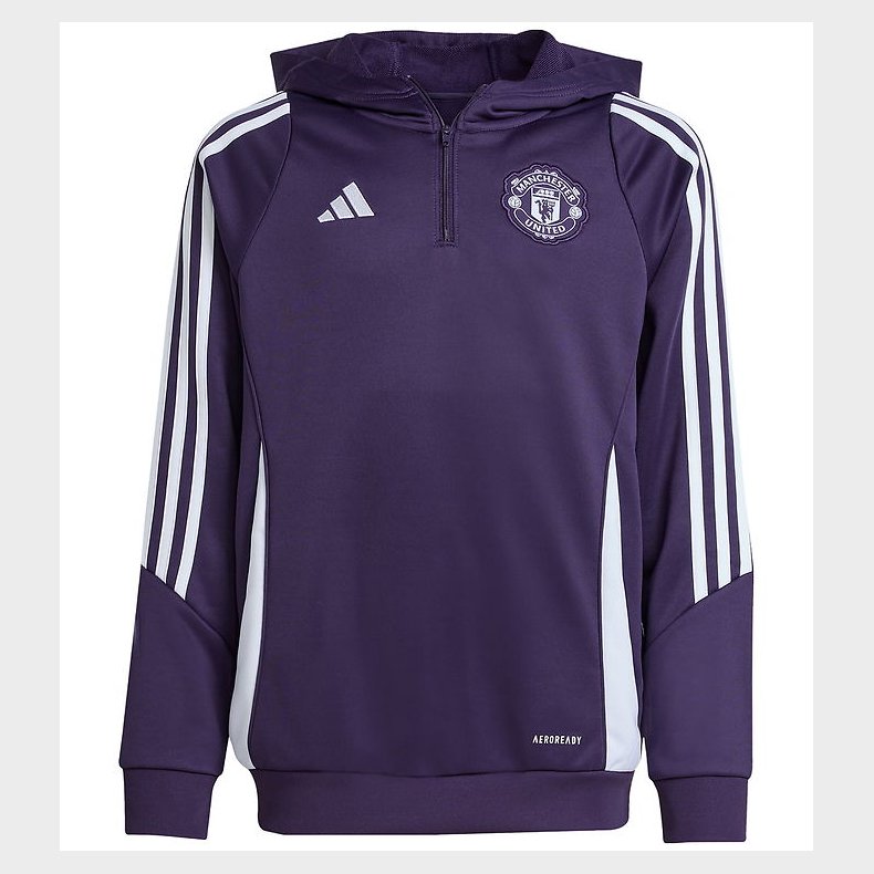adidas Performance Cardigan - Mufc TR Hood - Aurplu/White