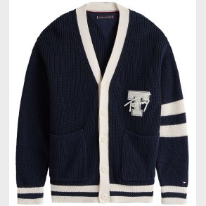 Tommy Hilfiger Cardigan - Strik - Varsity Graphic - Dark Night N