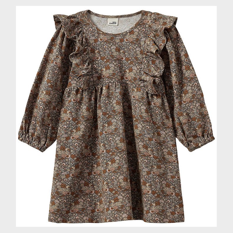 Sofie Schnoor Kjole - LulsSB - Brun m. Blomster