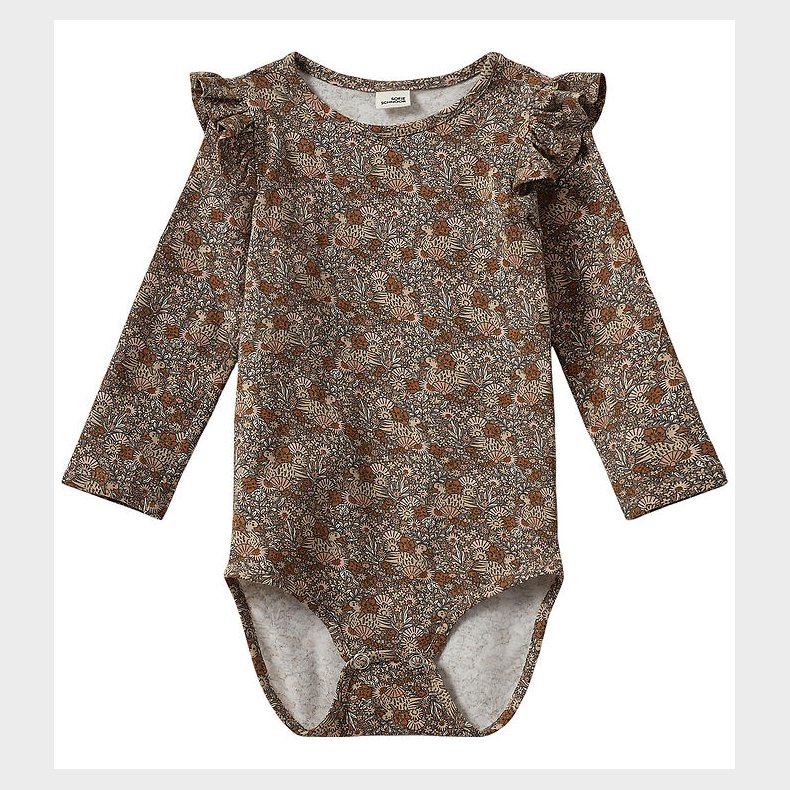 Sofie Schnoor Body l/ - DicteSB - Brown m. Blomster