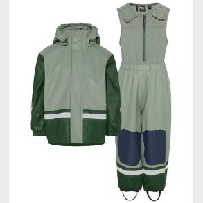 Didriksons Regntj m. Fleece - PU - Boardman - Light Moss