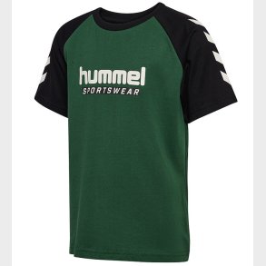 Hummel T-shirt - HmlJr Logo - Dark Green