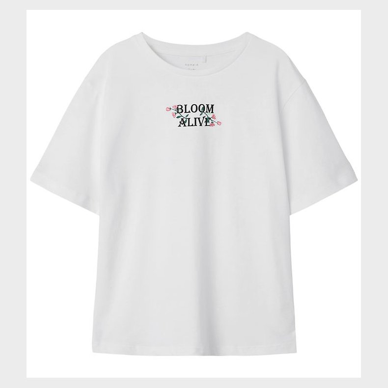 Name It T-shirt - NkfLonnie - Bright White m. Print