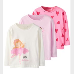 Name It Bluse - 3-Pak - NmfNia - Pirouette/Pirouette+Pink Cosmos