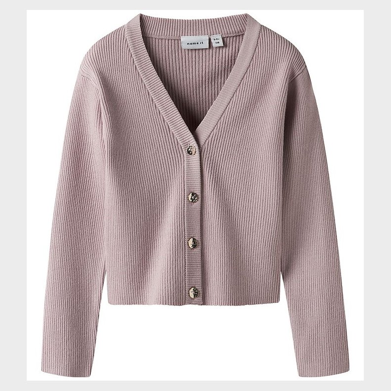 Name It Cardigan - Strik - Rib - NkfLarenlise - Burnished Lilac