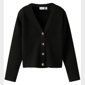 Name It Cardigan - Strik - Rib - NkfLarenLise - Black