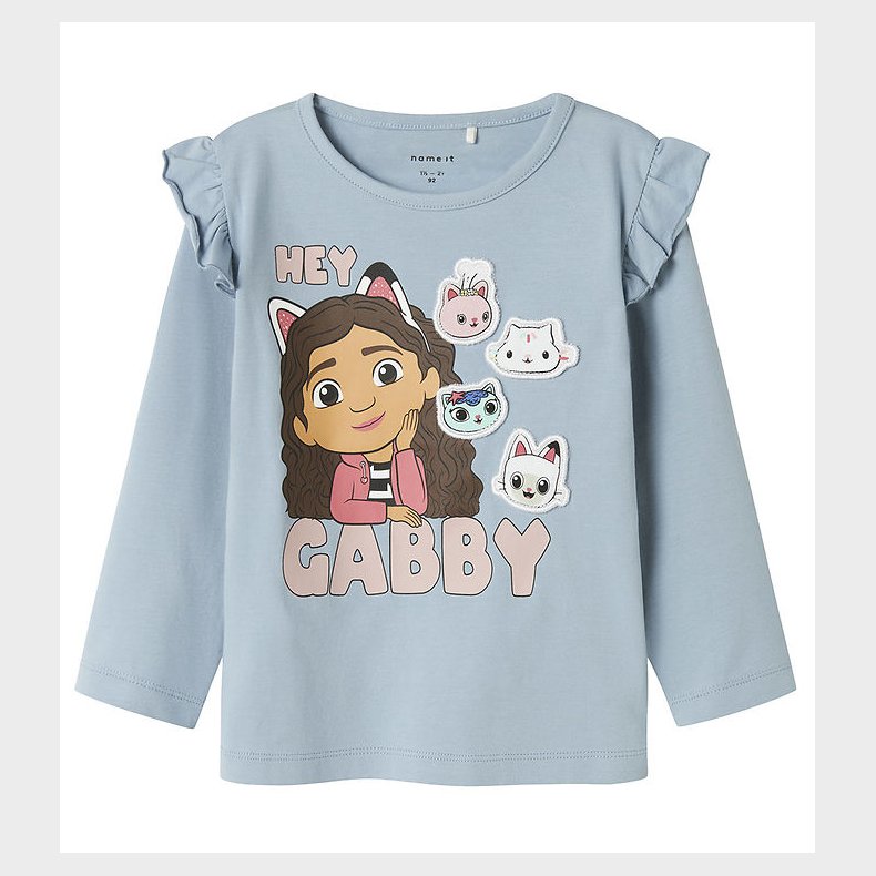 Name It Bluse - NmfJutte - Gabby - Dusty Blue
