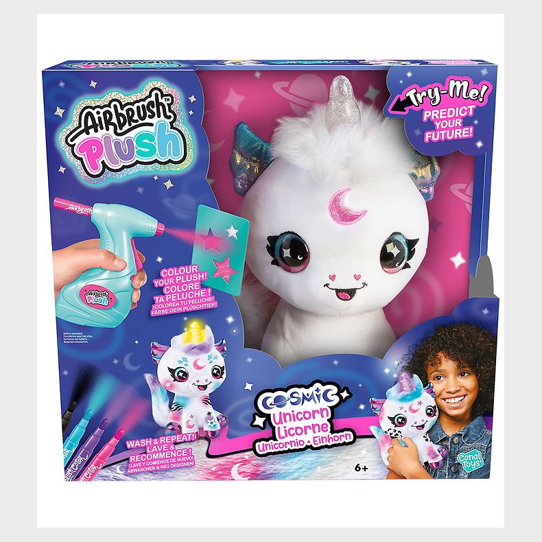 Airbrush Plush Bamse - Kosmisk Enhjrning
