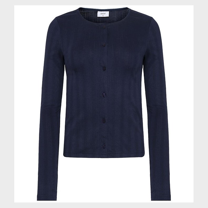 Grunt Cardigan - GrPrat - Navy m. Hulmnster