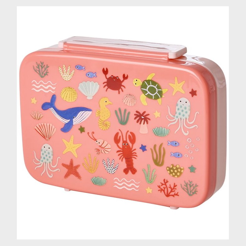 Rice Madkasse - 6 Rum - Ocean Print - Koral