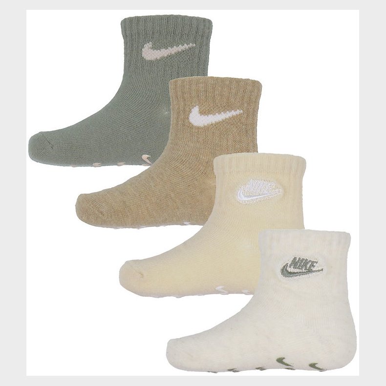 Nike Strmper - 4-pak - Non-Slip - Pale Ivory Heather