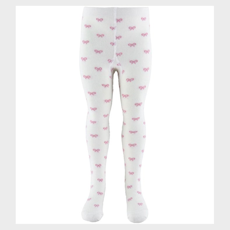 Fuzzies Str�mpebukser - Hvid m. Rosa Sl�jfer