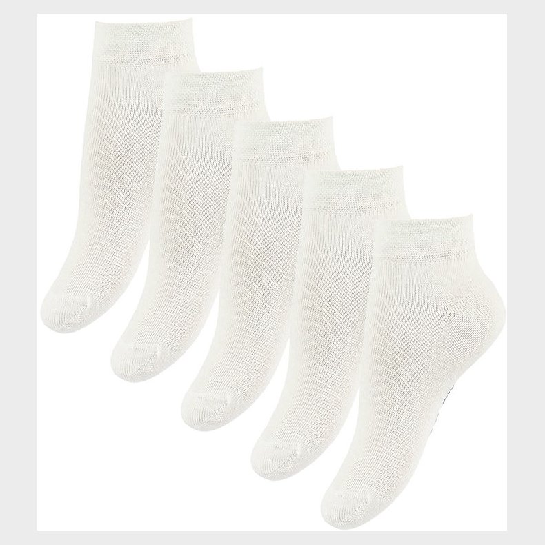 Fuzzies Ankelstrmper - 5-Pak - Hvid