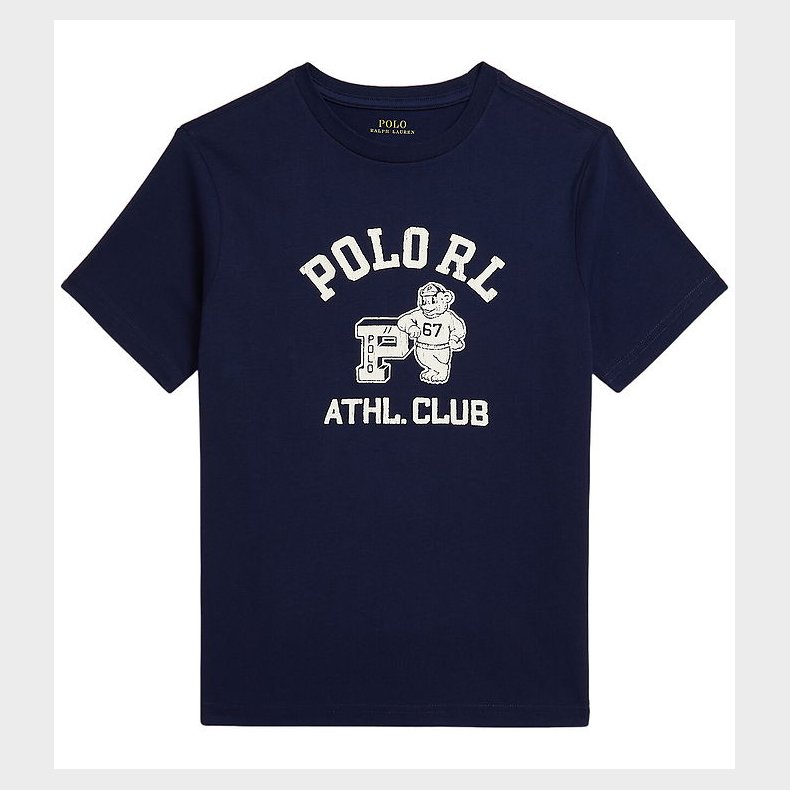 Polo Ralph Lauren T-shirt - Refined Navy m. Hvid