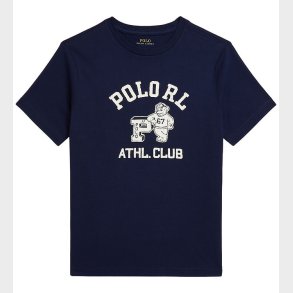 Polo Ralph Lauren T-shirt - Refined Navy m. Hvid